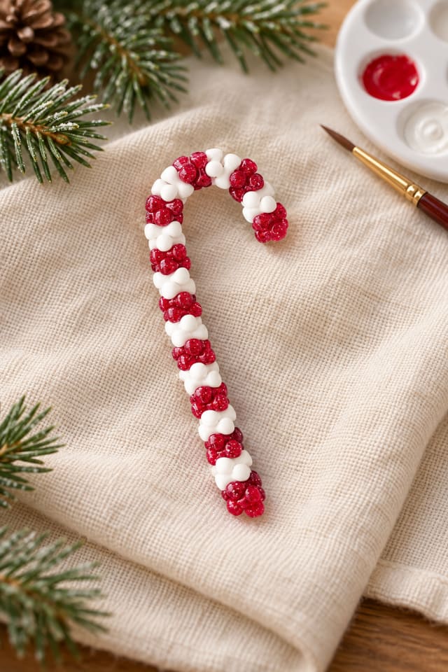 Beaded Candy Cane Plastic Christmas Tree Ornament Craft Kits | holiday craft | DIY ideas maker-lifestyle pin