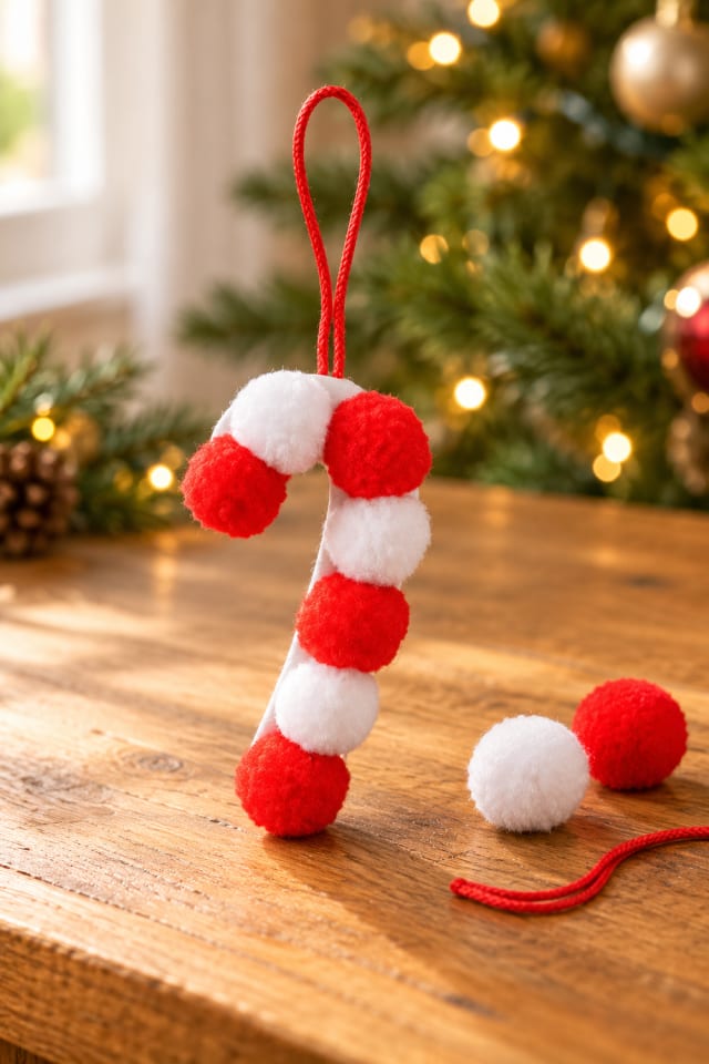 Pom-Pom Christmas Ornament Craft Kit | Christmas craft project | holiday DIY supplies maker-lifestyle pin