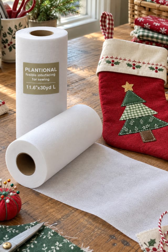 Handmade Christmas Stocking | White Sewing Interfacing for Handmade Christmas Projects maker-lifestyle pin