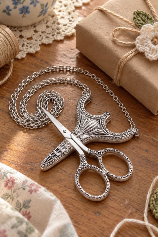 Crochet Gift Topper DIY | Silver Thread Snips for Tree and Gift Accents maker-lifestyle pin