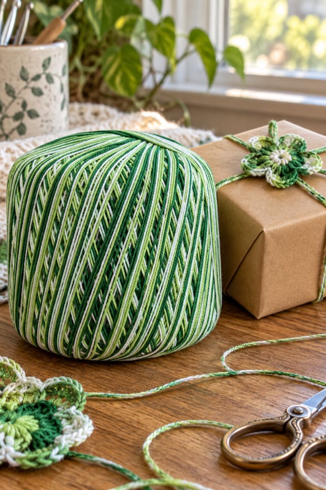 Crochet Gift Topper DIY | Cotton Crochet Thread for Handmade Christmas Projects maker-lifestyle pin