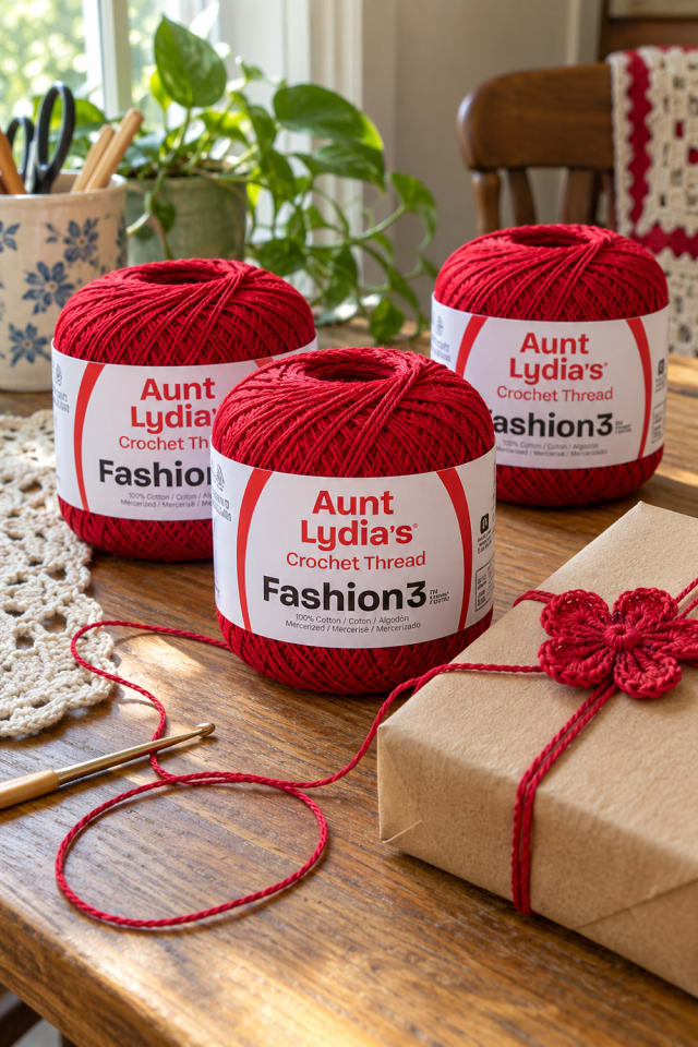 Crochet Package Embellishment | Cotton Crochet Ornament Supply for Seasonal Maker Projects maker-lifestyle pin