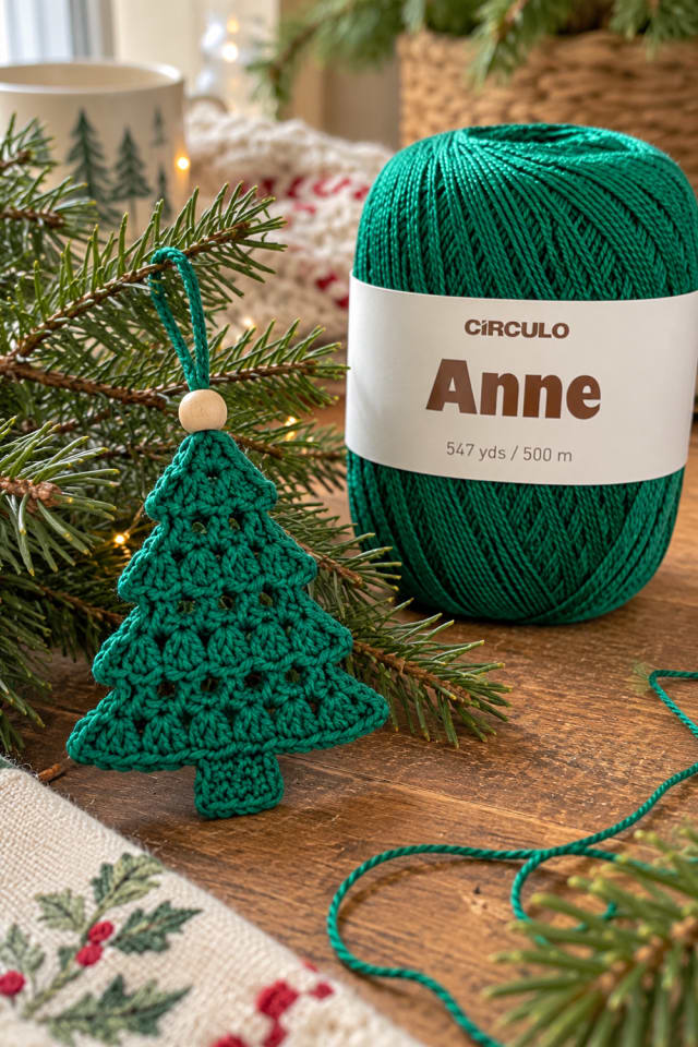 Crochet Star Ornament DIY | Green Cotton Craft Yarn for Seasonal Maker Projects maker-lifestyle pin