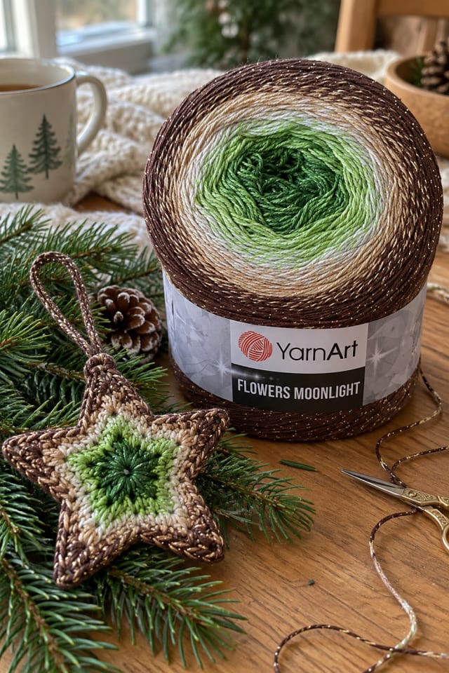 Crochet Christmas Tree Ornament | Craft Yarn for Christmas Gift Making maker-lifestyle pin