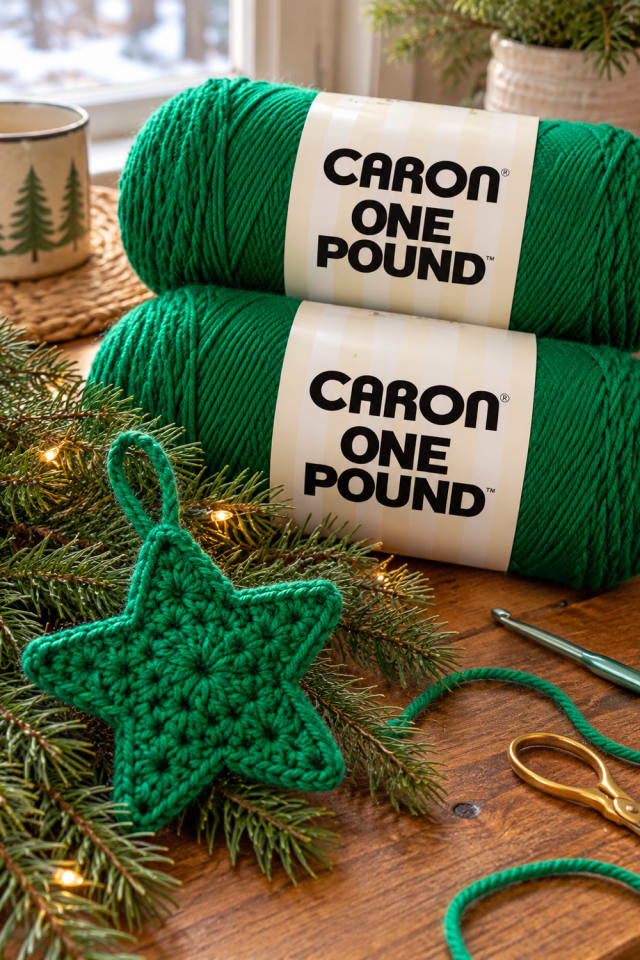 Handmade Crochet Tree Decor | Green Craft Yarn for Small Ornament Projects maker-lifestyle pin