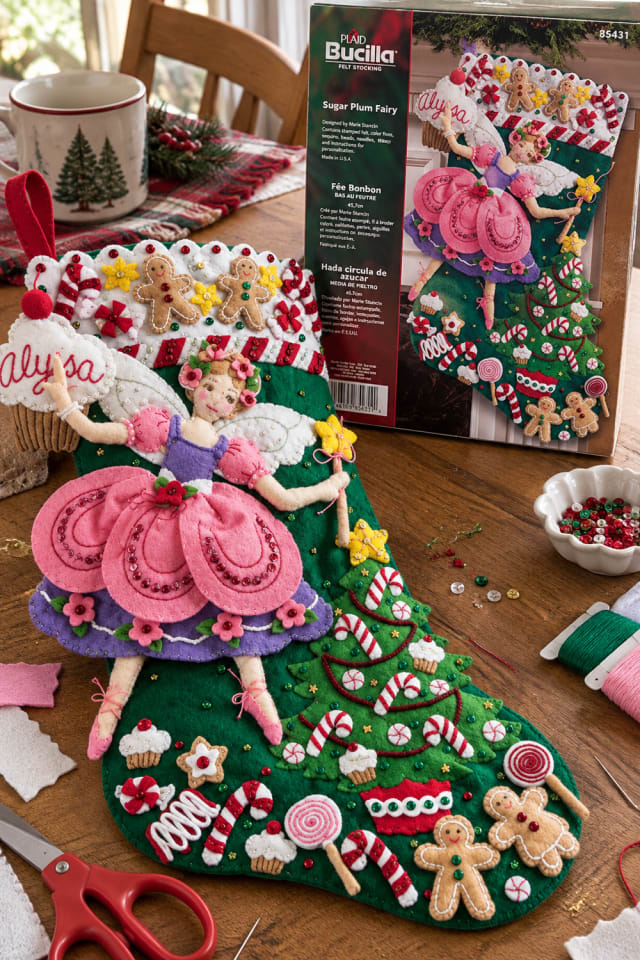 Hand-Sewn Felt Christmas Ornament | Felt Ornament Kit for Handmade Holiday Decor maker-lifestyle pin