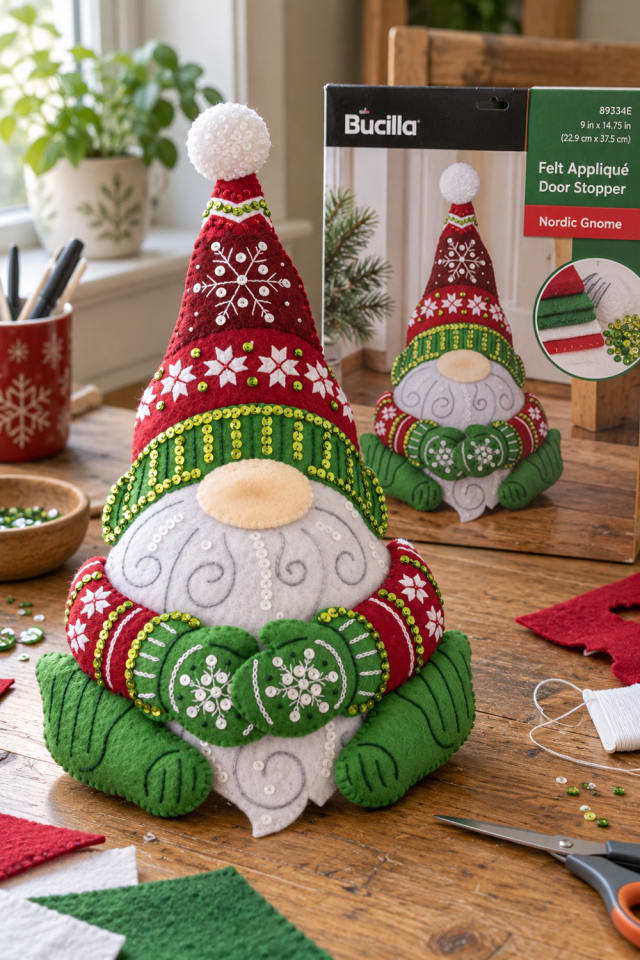 Needle-Felted Christmas Craft | Felt Ornament Kit for Small Ornament Projects maker-lifestyle pin