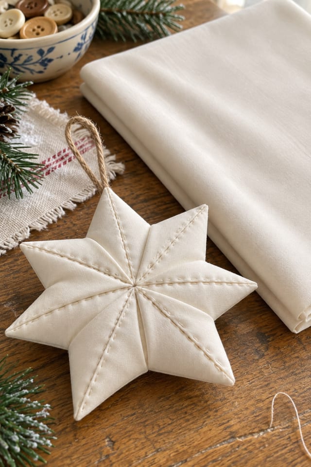 Quilted Star Ornament DIY | Cotton Quilting Fabric for Handmade Holiday Decor maker-lifestyle pin