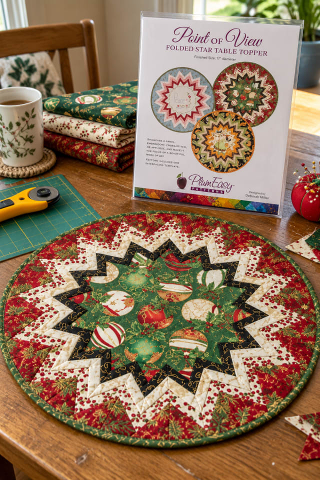 Fabric Star Christmas Ornament | Quilting Pattern for Holiday Home Decor maker-lifestyle pin