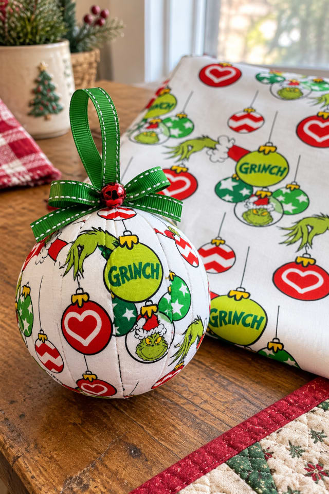 Patchwork Tree Ornament DIY | Red Quilting Supply for Cozy Seasonal Making maker-lifestyle pin