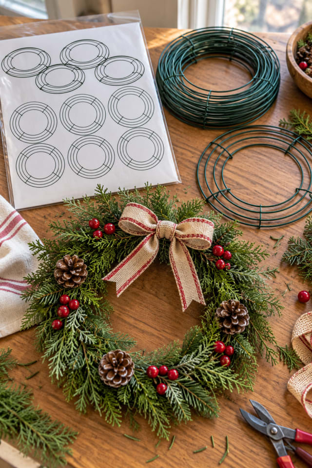 Holiday Wreath Base | Green Wire Wreath Form for DIY Holiday Decor maker-lifestyle pin
