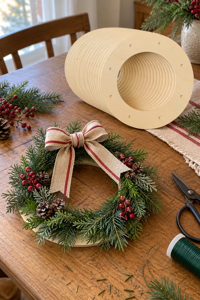 Christmas Wreath Form DIY | Natural Wooden Wreath Form for Festive Maker Projects maker-lifestyle pin
