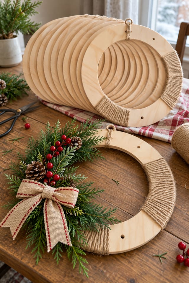 Holiday Wreath Base | Wooden Wreath Form for Colorful Holiday Crafts maker-lifestyle pin