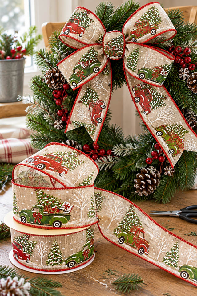 Holiday Wreath Bow DIY | Wired Craft Ribbon for Seasonal Maker Projects maker-lifestyle pin