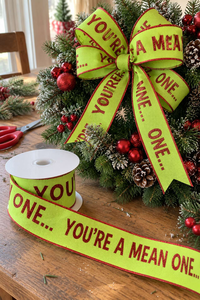 Christmas Ribbon Wreath Accent | Burlap Wired Craft Ribbon for Winter Crafting maker-lifestyle pin