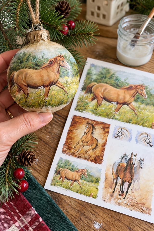 Decoupage Bauble DIY | Decoupage Paper for Cozy Seasonal Making maker-lifestyle pin