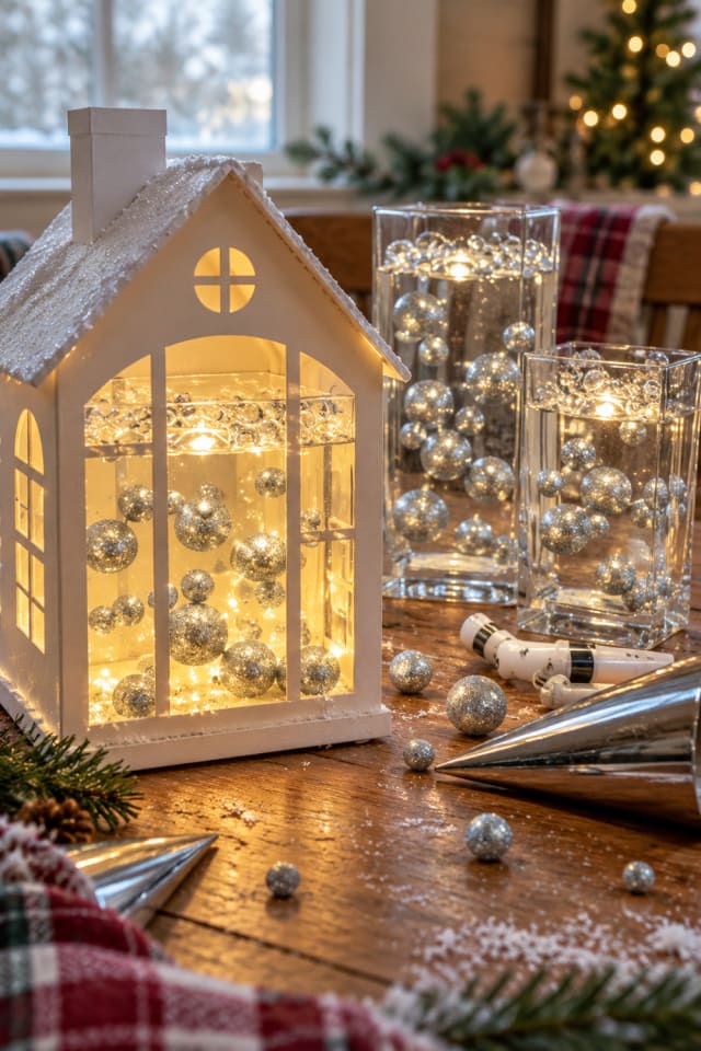 Light-Up Paper Christmas House | White Battery Craft Lights for Tree and Gift Accents maker-lifestyle pin