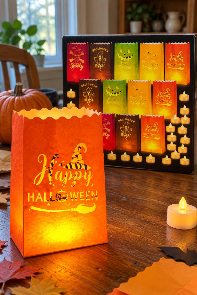 Halloween Paper Luminary | Battery Craft Lights for Spooky Front Porch Decor maker-lifestyle pin