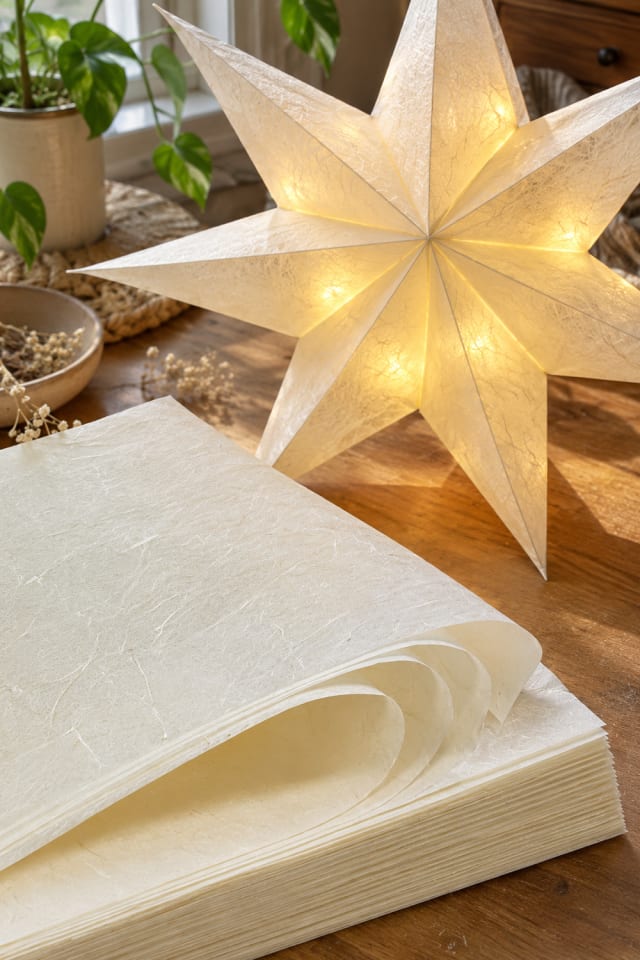 Light-Up Christmas Star | Natural Translucent Craft Paper for Christmas Craft Night maker-lifestyle pin
