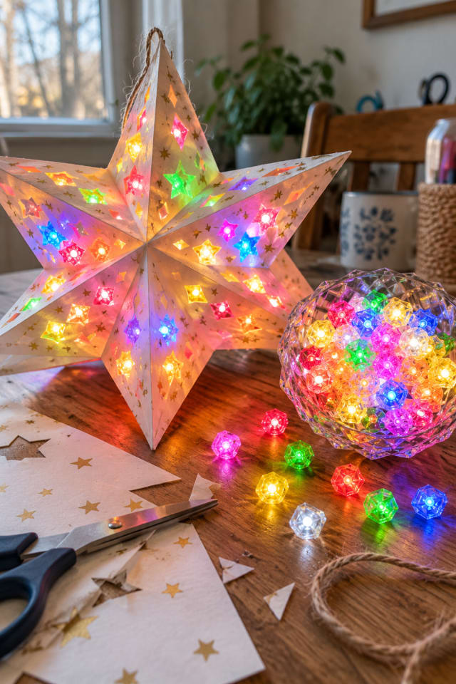 Light-Up Christmas Star | Multicolor Battery Craft Lights for Holiday Home Decor maker-lifestyle pin