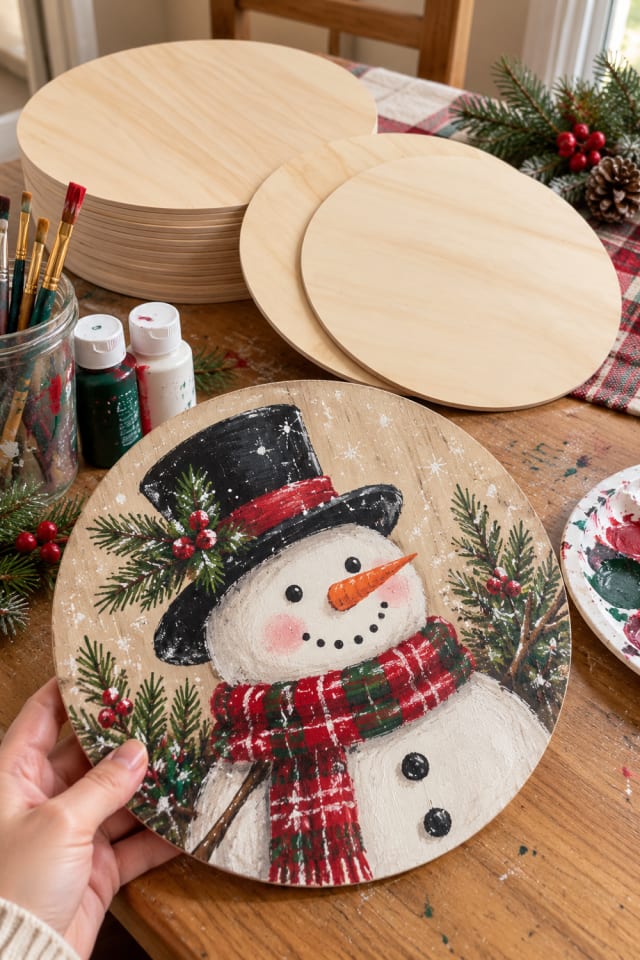 Wooden Holiday Ornament Craft | Round Wooden Blanks for Colorful Holiday Crafts maker-lifestyle pin
