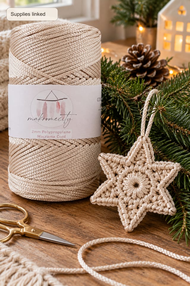 Crochet Christmas Tree Ornament | Crochet Ornament Supply for Christmas Gift Making maker-lifestyle pin