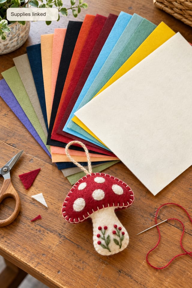 Felt Holiday Ornament DIY | Wool Felt Craft Material for Cozy Seasonal Making maker-lifestyle pin