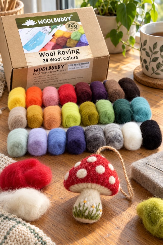 Felt Holiday Ornament DIY | Wool Felt Ornament Kit for Christmas Craft Night maker-lifestyle pin