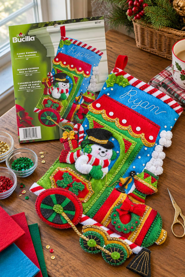 Hand-Sewn Felt Christmas Ornament | Felt Ornament Kit for Handmade Christmas Projects maker-lifestyle pin
