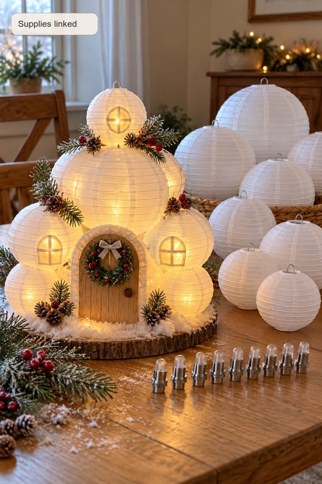 Paper Holiday Luminary DIY | White Paper Battery Craft Lights for Cozy Seasonal Making maker-lifestyle pin