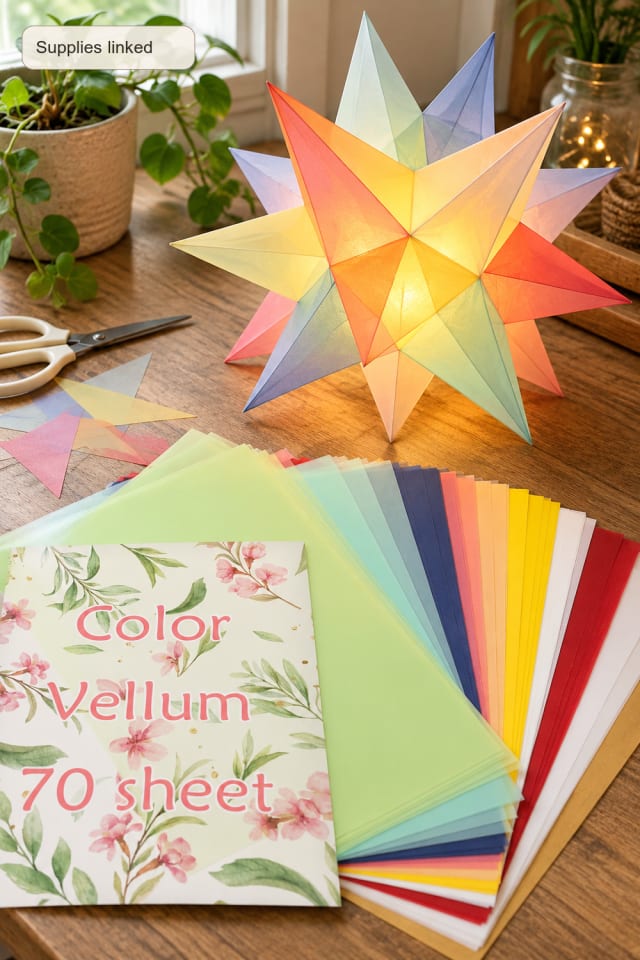 Light-Up Christmas Star | Paper Craft Vellum for Cozy Seasonal Making maker-lifestyle pin