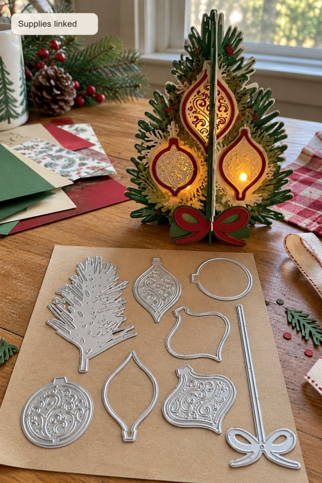Paper Star Lantern DIY | Paper Cutting Die for Tree and Gift Accents maker-lifestyle pin