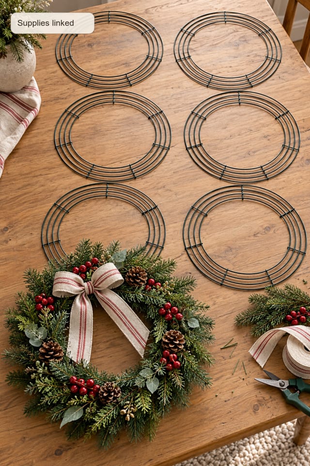 Christmas Wreath Form DIY | Wire Wreath Form for Handmade Holiday Decor maker-lifestyle pin
