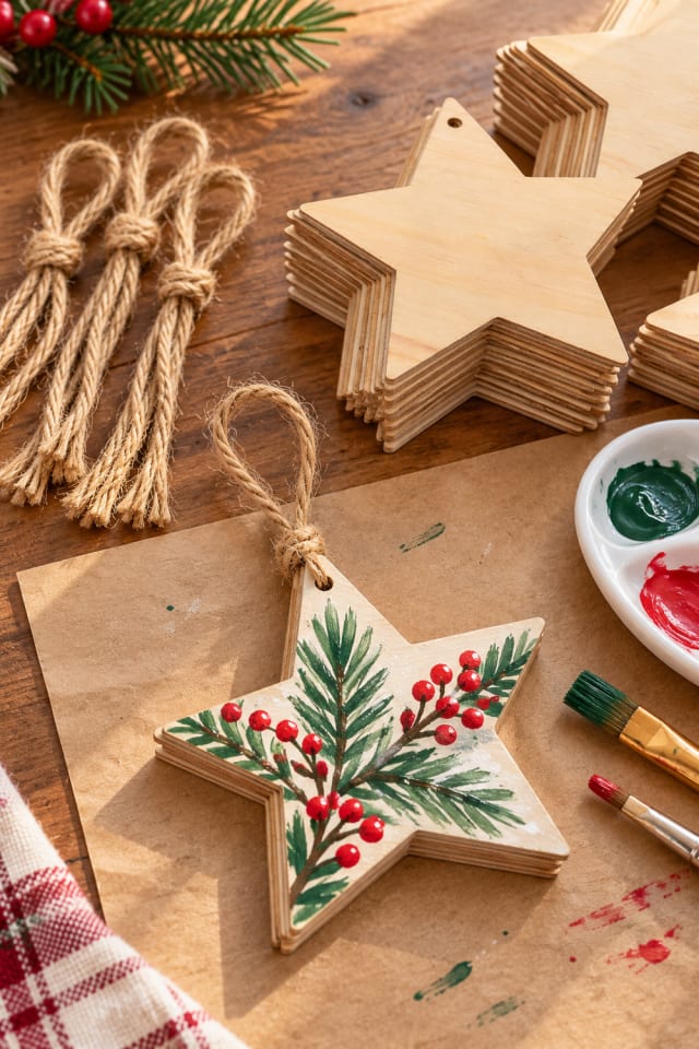 Wood Slice Ornament DIY | Unfinished Wood Blanks for Christmas Craft Night maker-lifestyle pin