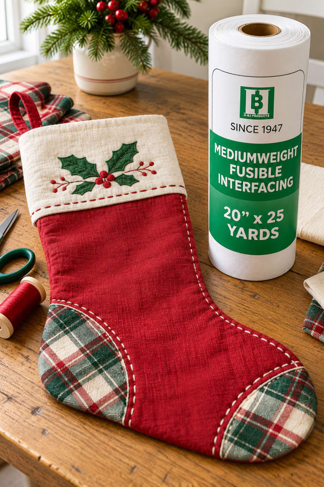 Sewn Holiday Stocking | Sewing Interfacing for Seasonal Maker Projects maker-lifestyle pin