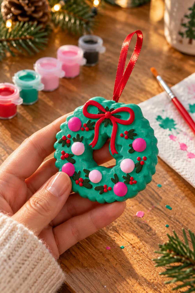 Ceramic Wreath Ornament Kit for a Handmade Christmas Project maker-lifestyle pin