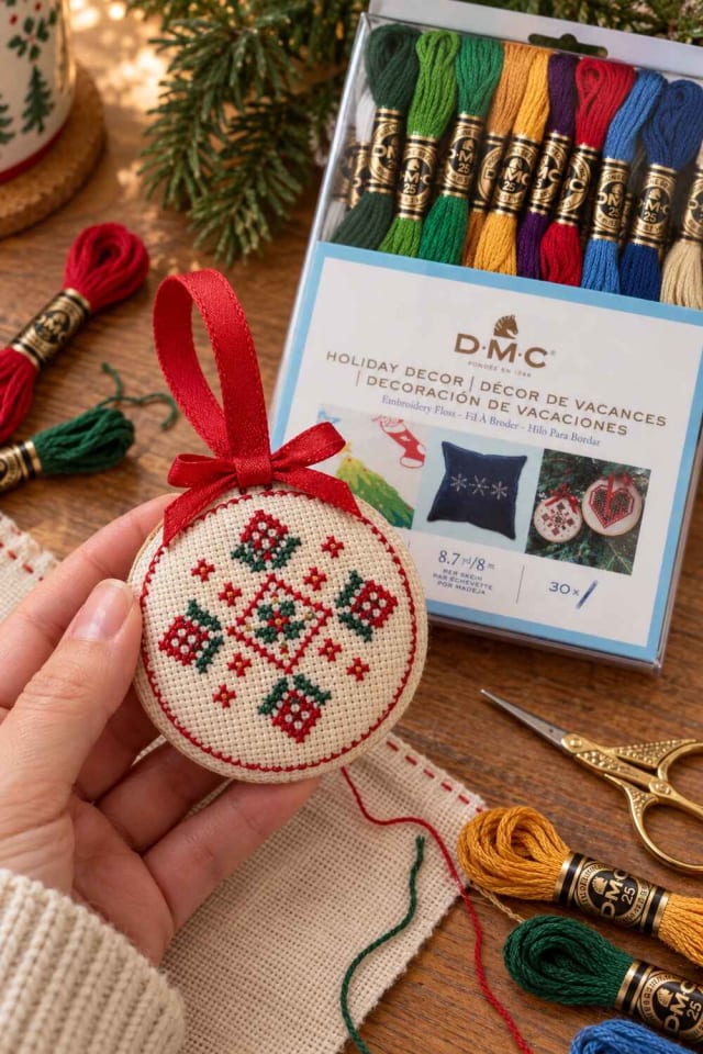 DMC Holiday Home Dcor Embroidery Floss Pack maker-lifestyle pin