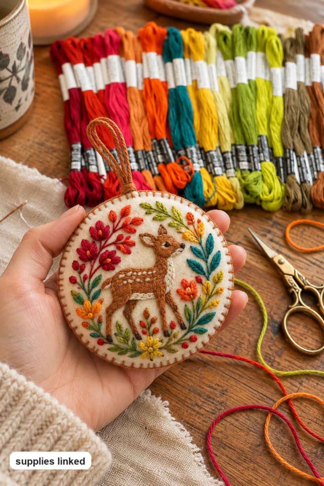 Forest Embroidery Floss Assortment for a Handmade Christmas Project maker-lifestyle pin