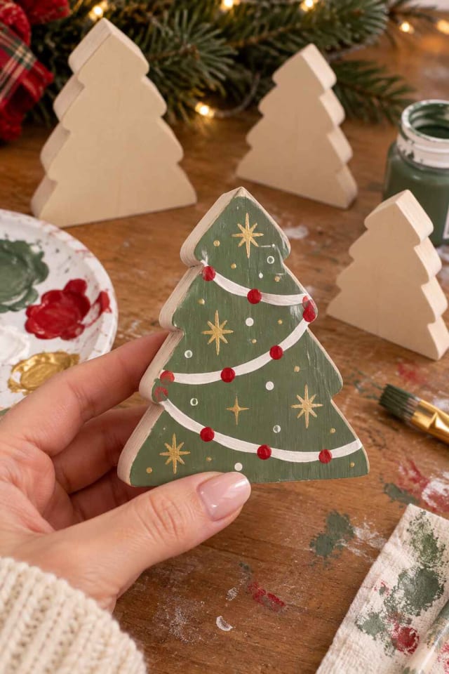 Mixed DIY Wood Christmas Tree Figures, 6ct. maker-lifestyle pin