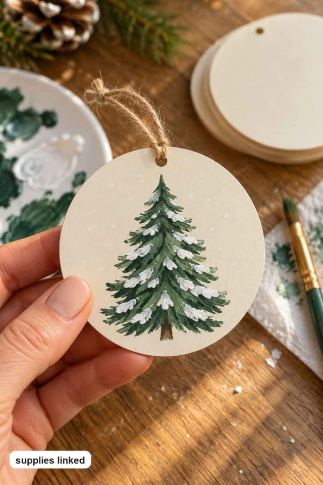 50 Pack 2.75" DIY Round Plywood Ornaments for a Handmade Christmas Project maker-lifestyle pin