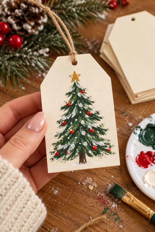 50 Pack 3.25" DIY Plywood Tag Ornaments for a Handmade Christmas Project maker-lifestyle pin