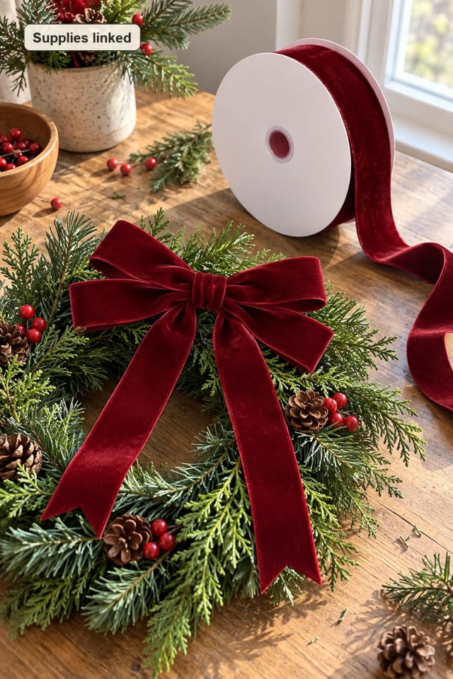 Ribbon Christmas Wreath | Wreath Ribbon maker-lifestyle pin