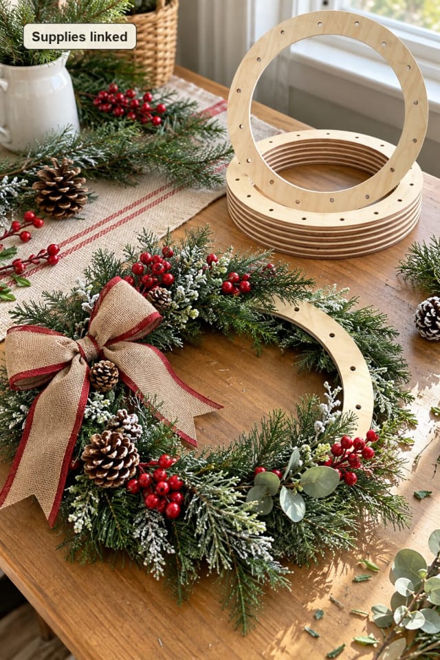 Handmade Christmas Wreath | Wreath Form for Handmade Holiday Decor maker-lifestyle pin