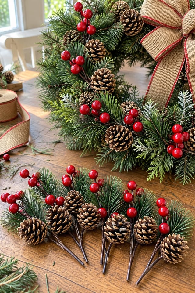 Handmade Christmas Wreath | Holiday Floral Picks for Seasonal Gift Making maker-lifestyle pin