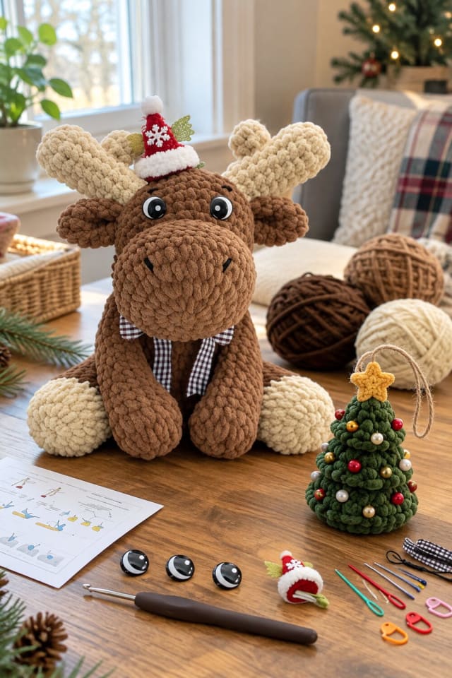 Crochet Chicken Amigurumi | Beginner Crochet Kit for Handmade Holiday Decor maker-lifestyle pin