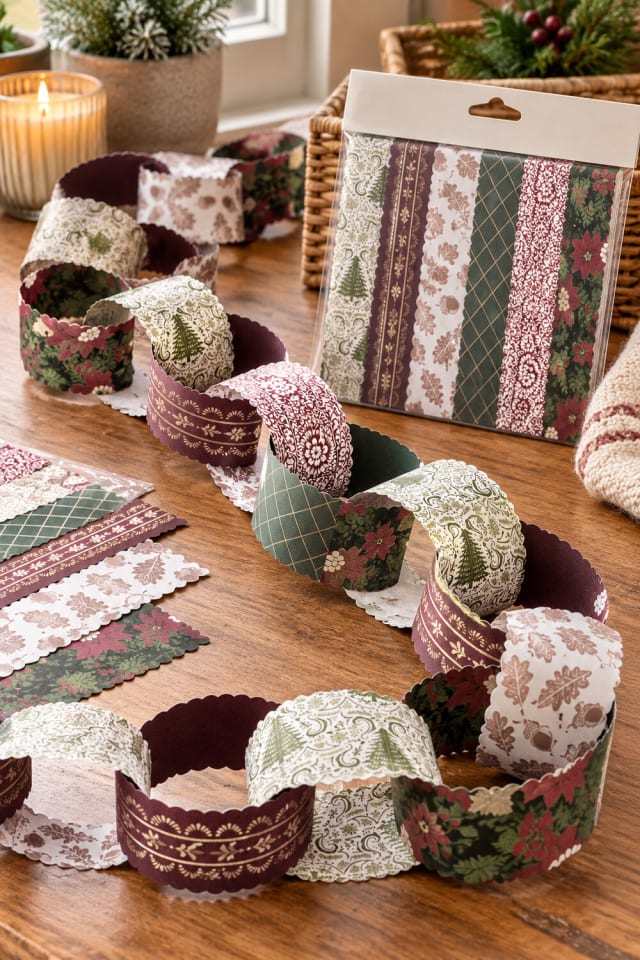 Christmas Joy Paper Chain Kit | Handmade Holiday Paper Decor maker-lifestyle pin