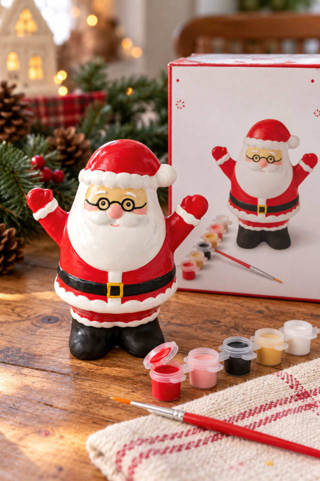 3D Ceramic Santa Kit | Painted Seasonal Decor Project maker-lifestyle pin