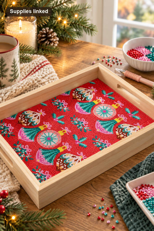 10" x 14" Ornaments Diamond Art Tray Kit | Seasonal Diamond Art Project maker-lifestyle pin