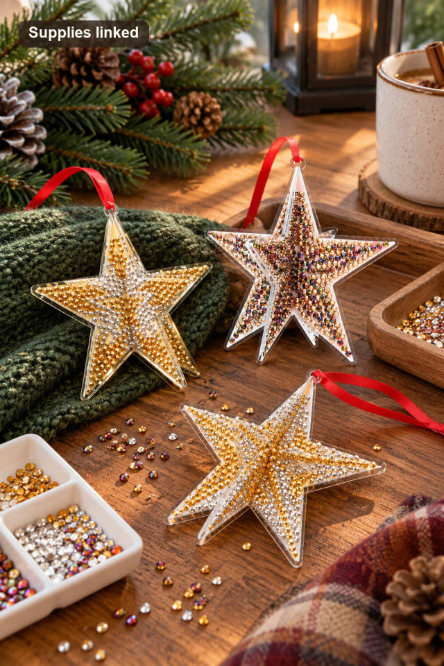 3D Star Diamond Art Ornament Kit | Seasonal Diamond Art Project maker-lifestyle pin