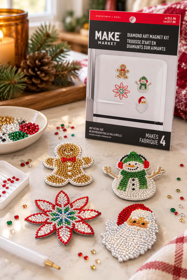3" Classic Diamond Art Magnet Kit | Seasonal Diamond Art Project maker-lifestyle pin